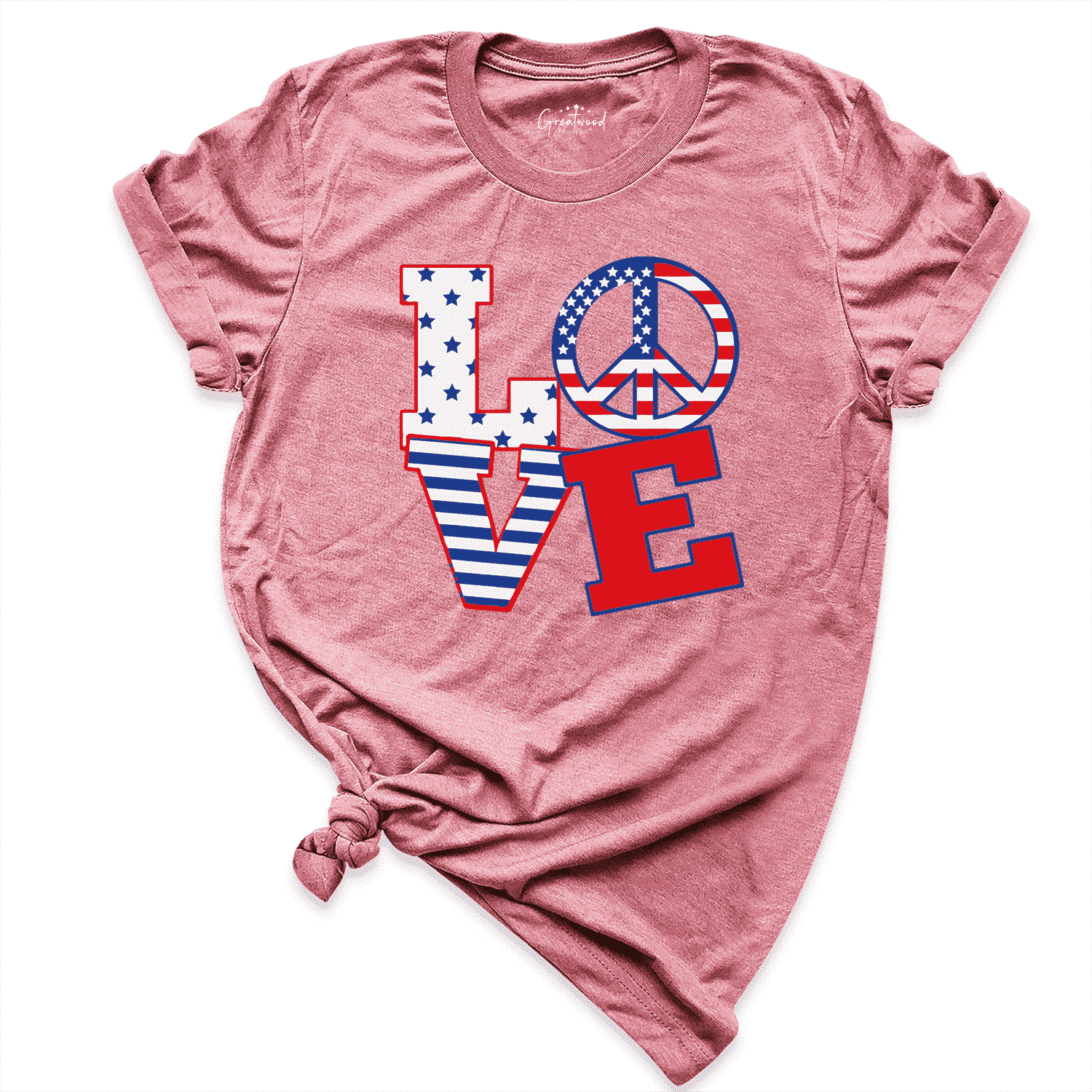 Usa Love Shirt Mauve - Greatwood Boutique