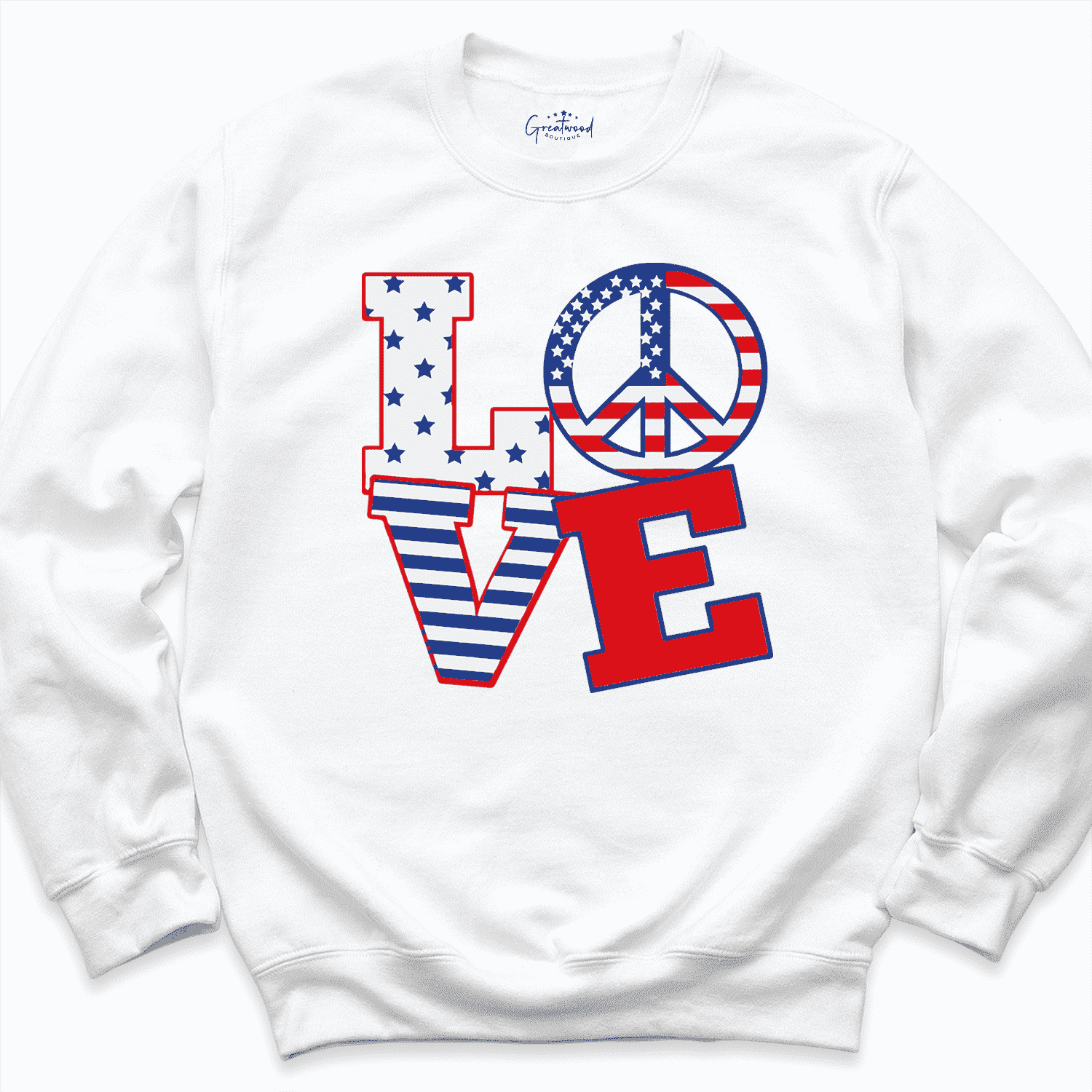 Usa Love Shirt White - Greatwood Boutique