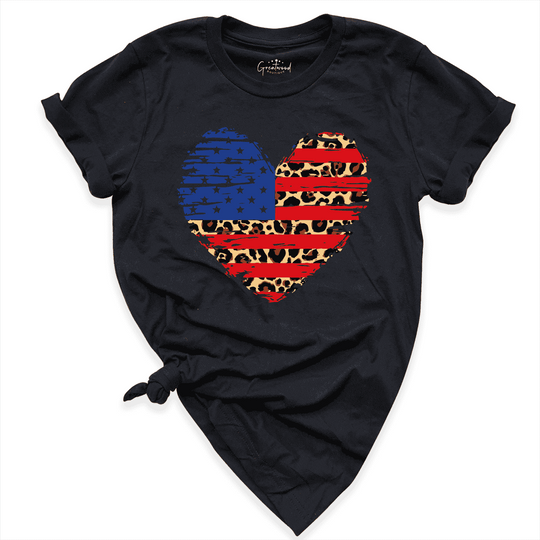 Heart Fourth Of July Shirt Black - Greatwood Boutique