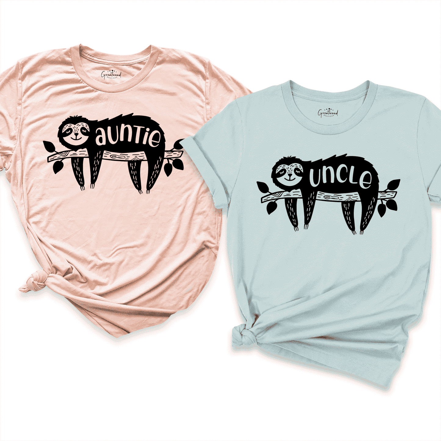 Sloth Family Matching Shirt Peach - Greatwood Boutique