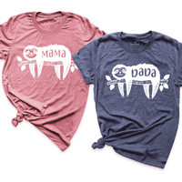 Sloth Family Matching Shirt Mauve - Greatwood Boutique