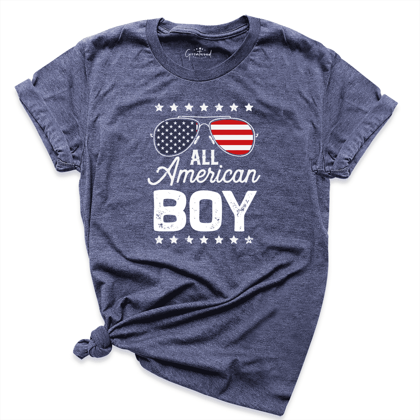 All American Boy Shirt Navy - Greatwood Boutique