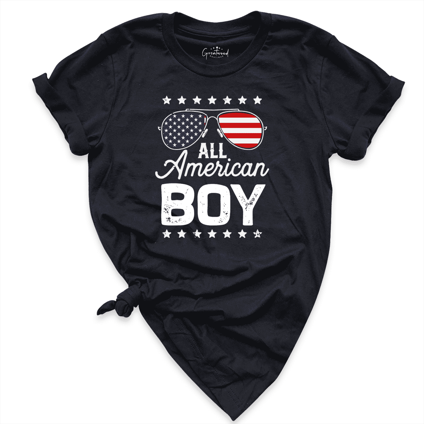 All American Boy Shirt Black - Greatwood Boutique