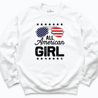 All American Girl Shirt White - Greatwood Boutique