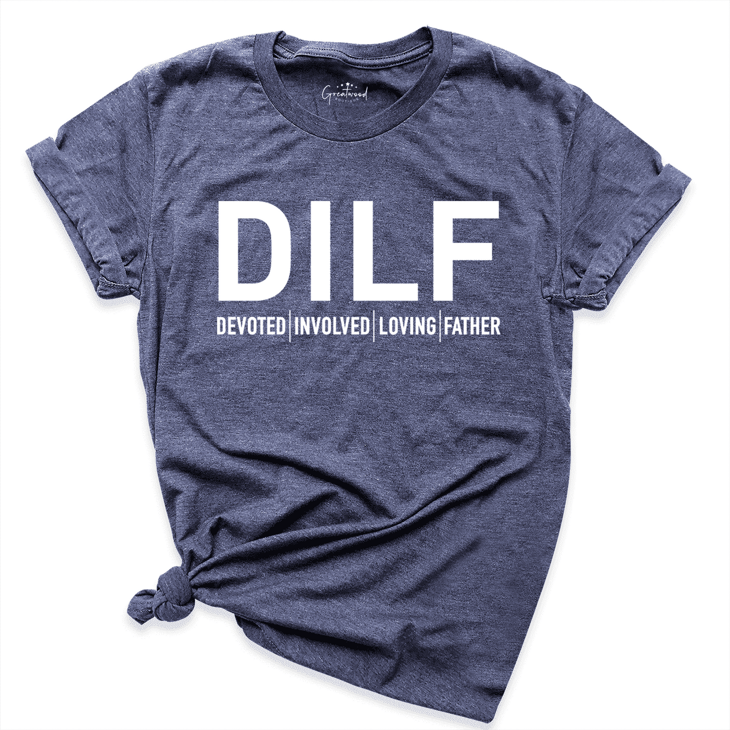 Devoted Involved Loving Father Shirt Navy - Greatwood Boutique