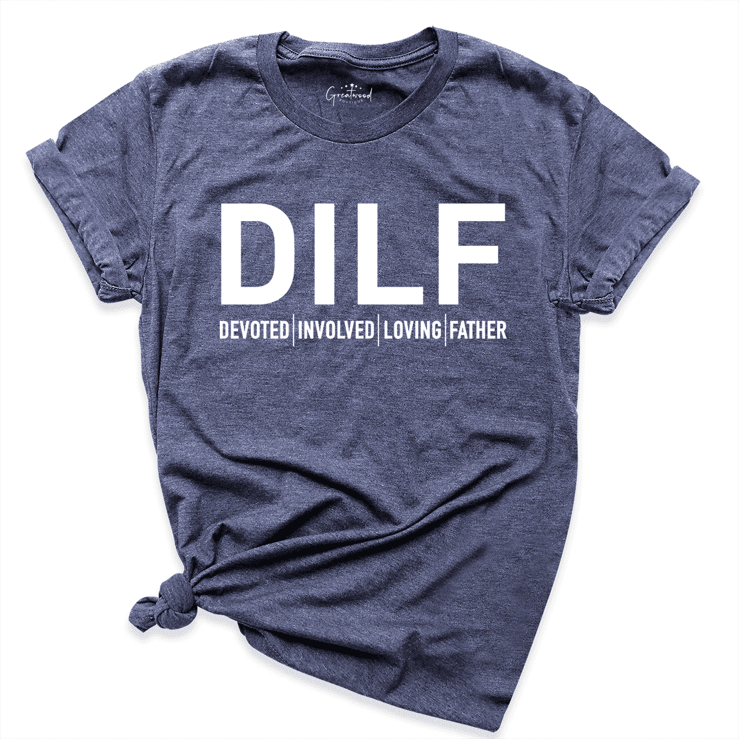 Devoted Involved Loving Father Shirt Navy - Greatwood Boutique
