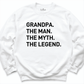 Funny Grandpa Legend Sweatshirt White - Greatwood Boutique