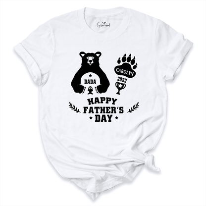 Our First Fathers Day Custom Bear Shirt White - Greatwood Boutique