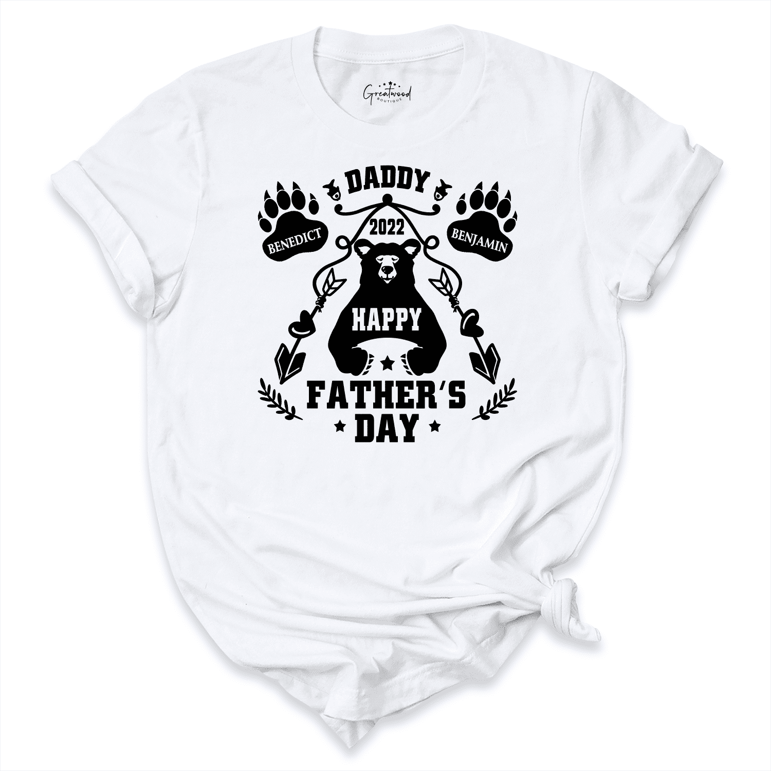 Our First Fathers Day Custom Shirt White - Greatwood Boutique