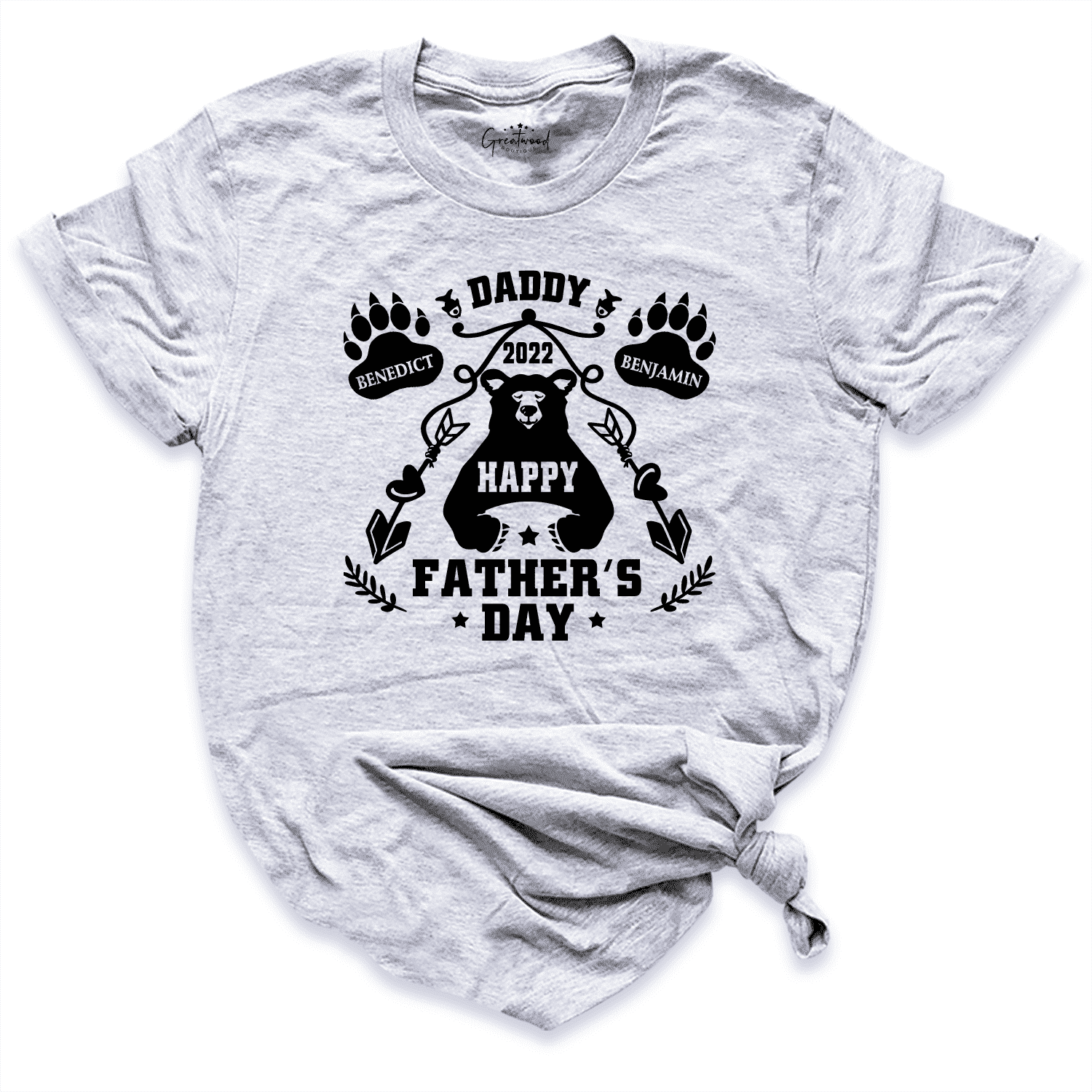 Our First Fathers Day Custom Shirt Grey - Greatwood Boutique