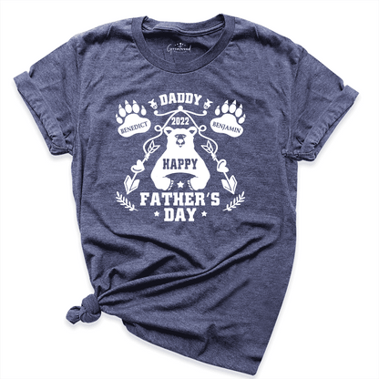 Our First Fathers Day Custom Shirt Navy - Greatwood Boutique
