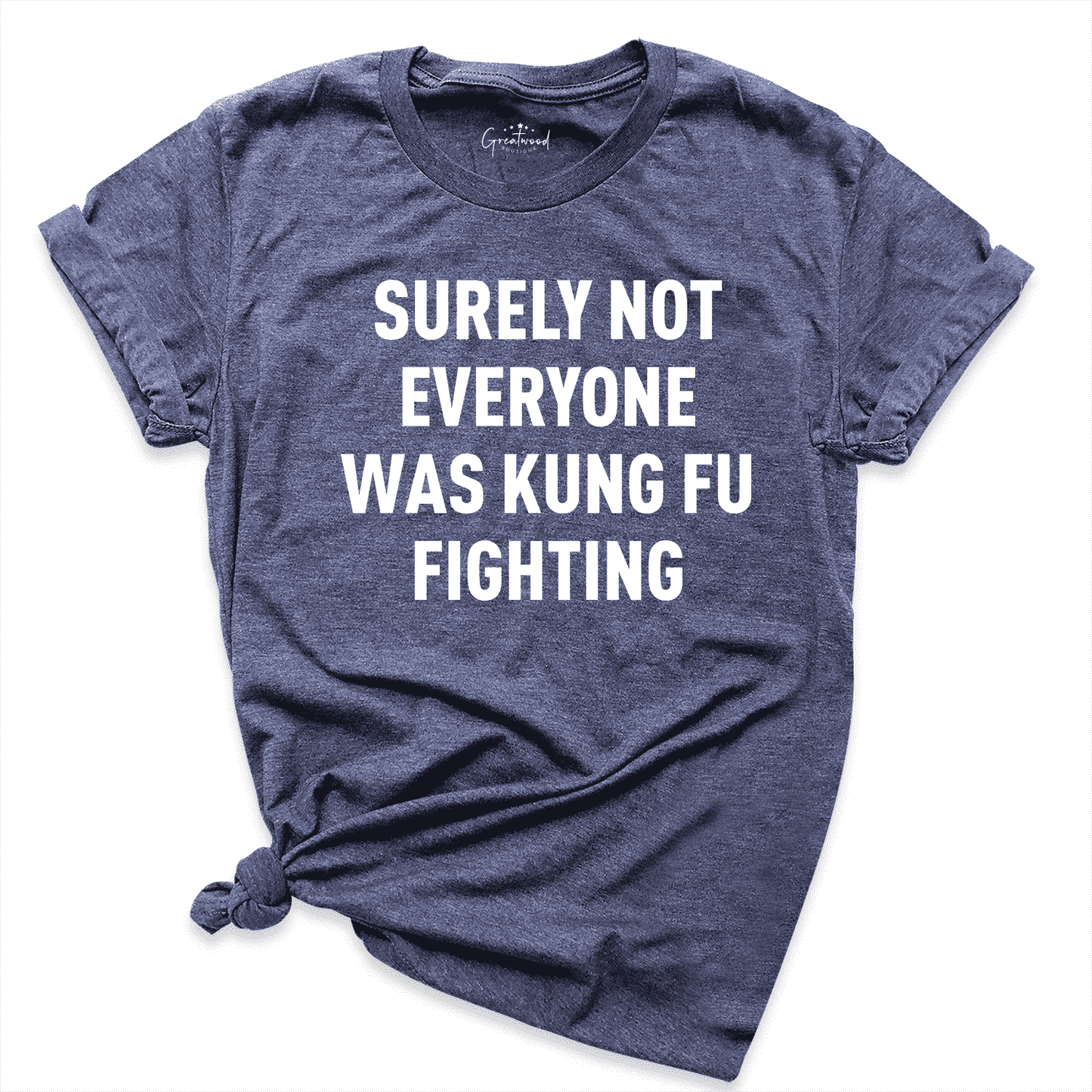 Kung-Fu Fighting Mens Shirt Navy - Greatwood Boutique