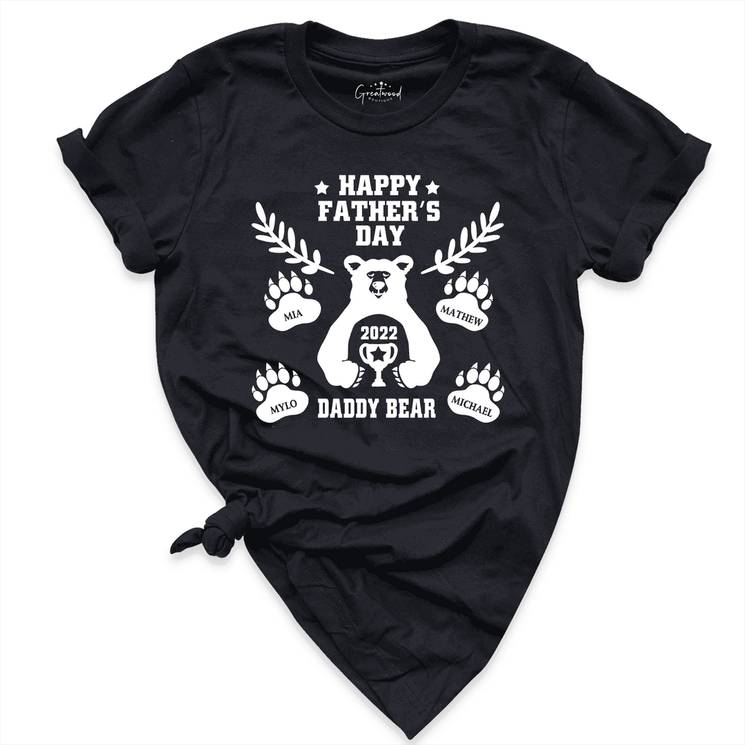 Happy Fathers Day Custom Shirt Black - Greatwood Boutique
