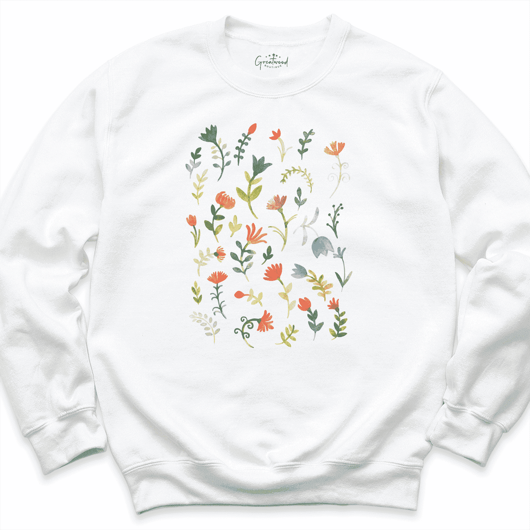 Wildflower Shirt White - Greatwood Boutique