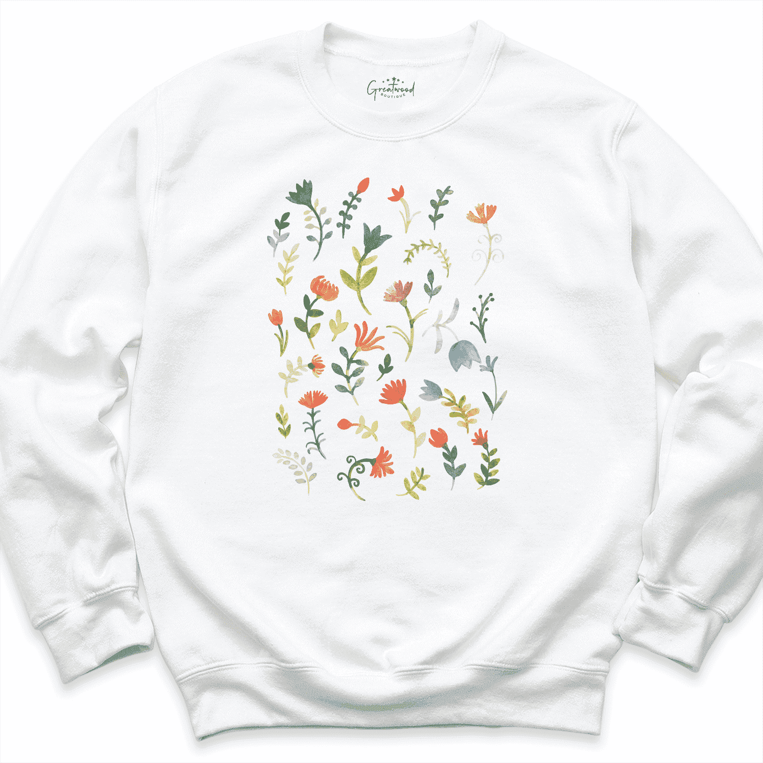 Wildflower Shirt White - Greatwood Boutique
