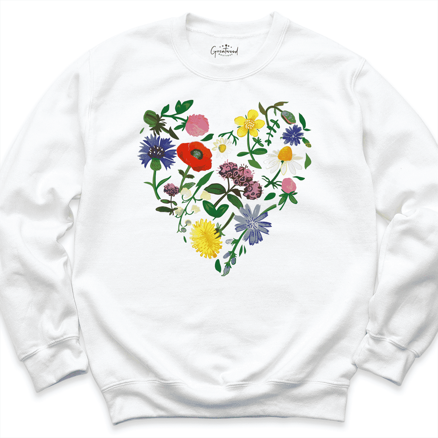 Garden Heart Shirt White - Greatwood Boutique