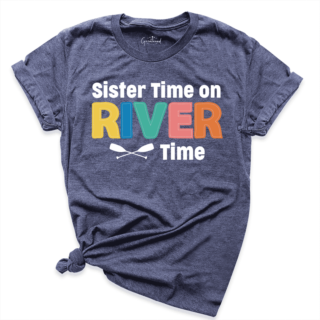 On River Time Shirt Navy - Greatwood Boutique