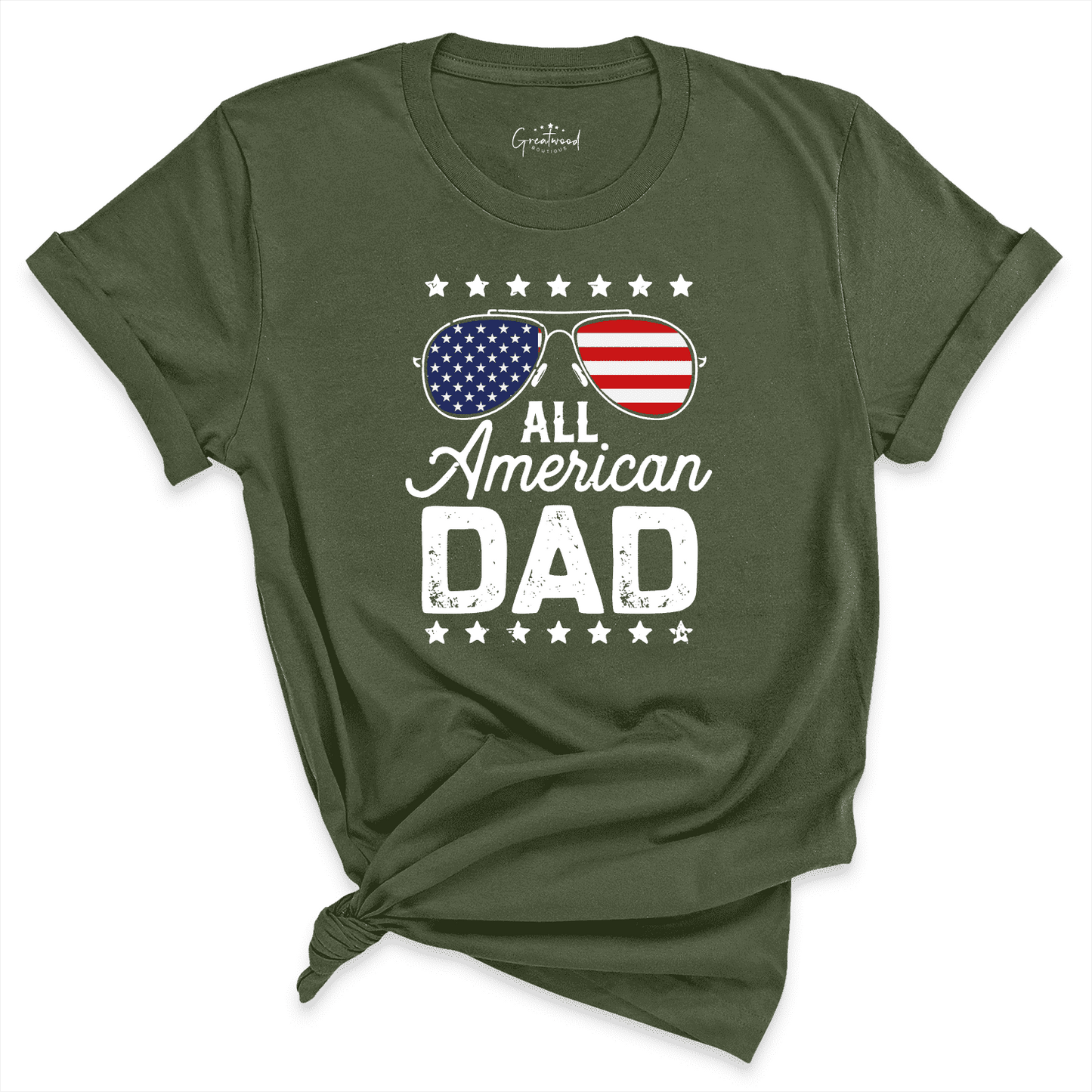 All American Dad Shirt Green - Greatwood Boutique