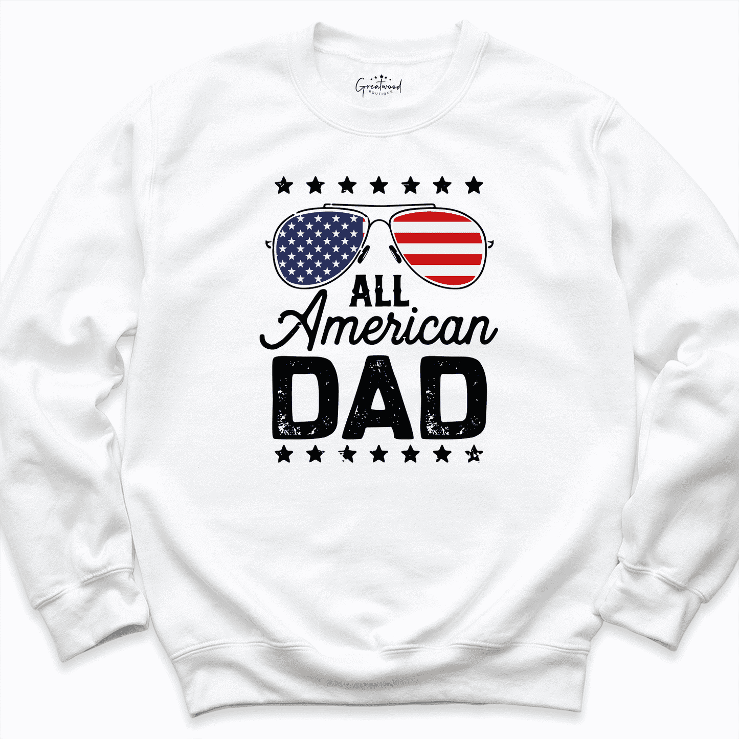 All American Dad Shirt White - Greatwood Boutique