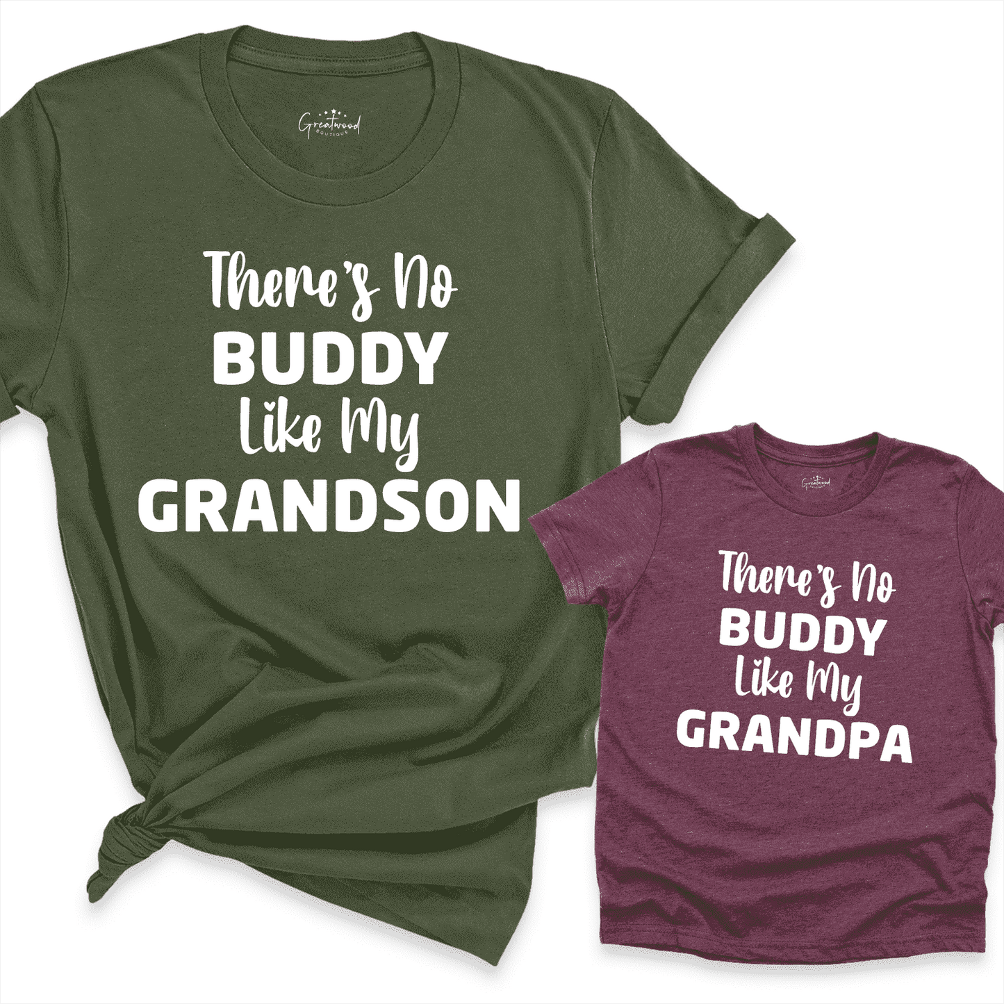 There's No Buddy Like My Grandson Shirt Green - Greatwood Boutique