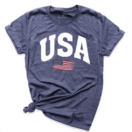 USA Flag Shirt Navy - Greatwood Boutique