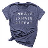 Inhale Exhale Repeat Shirt Navy - Greatwood Boutique