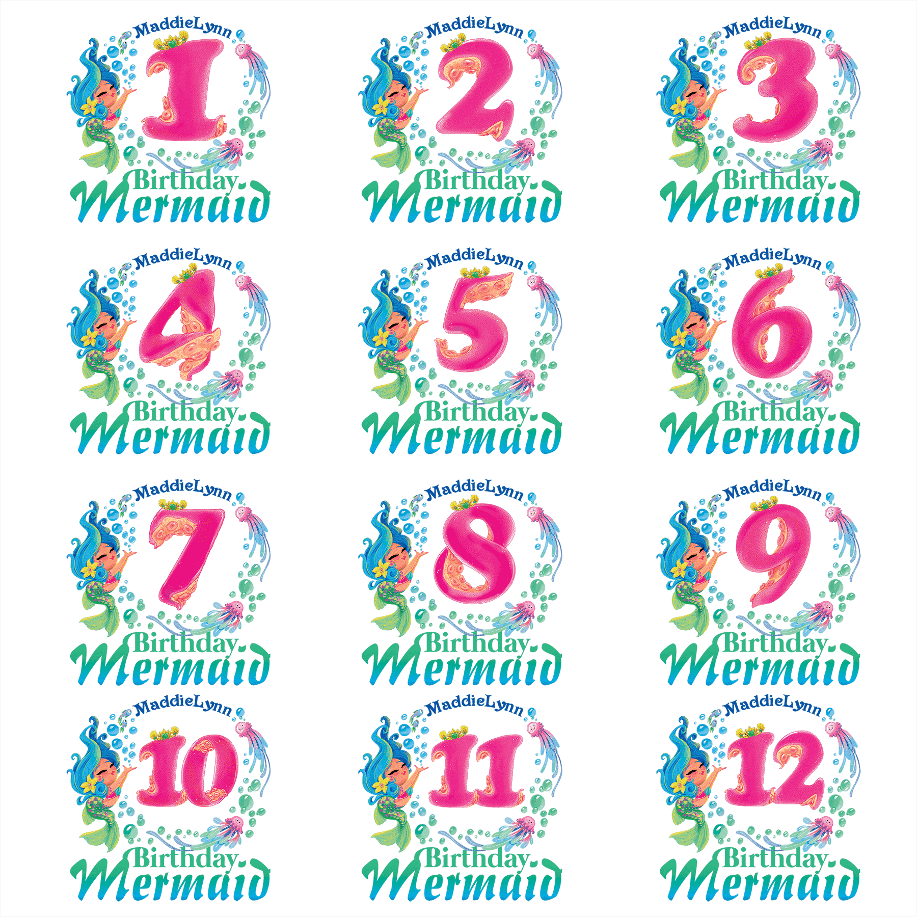 Mermaid Birthday Girl Shirt - Greatwood Boutique