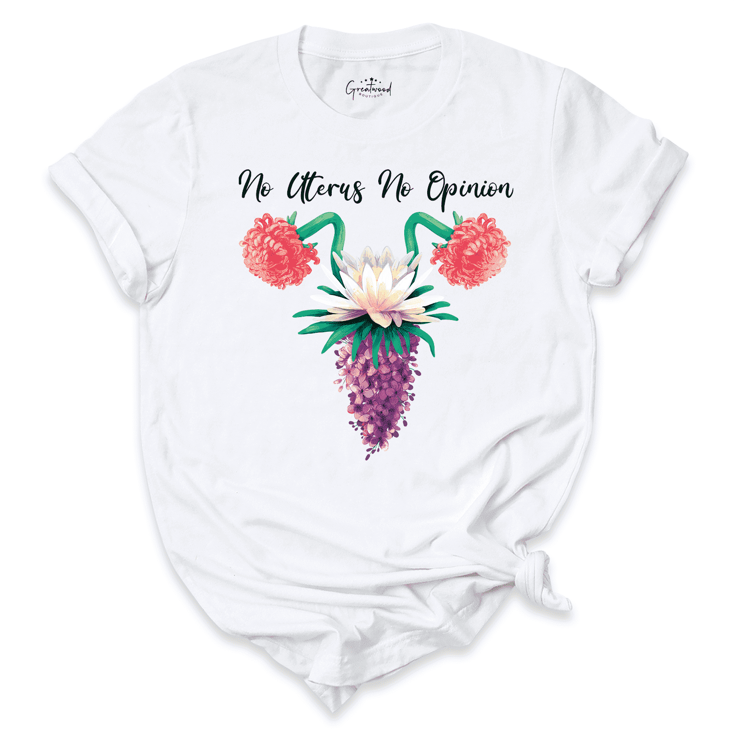 No uterus No opinion shirt White - Greatwood Boutique