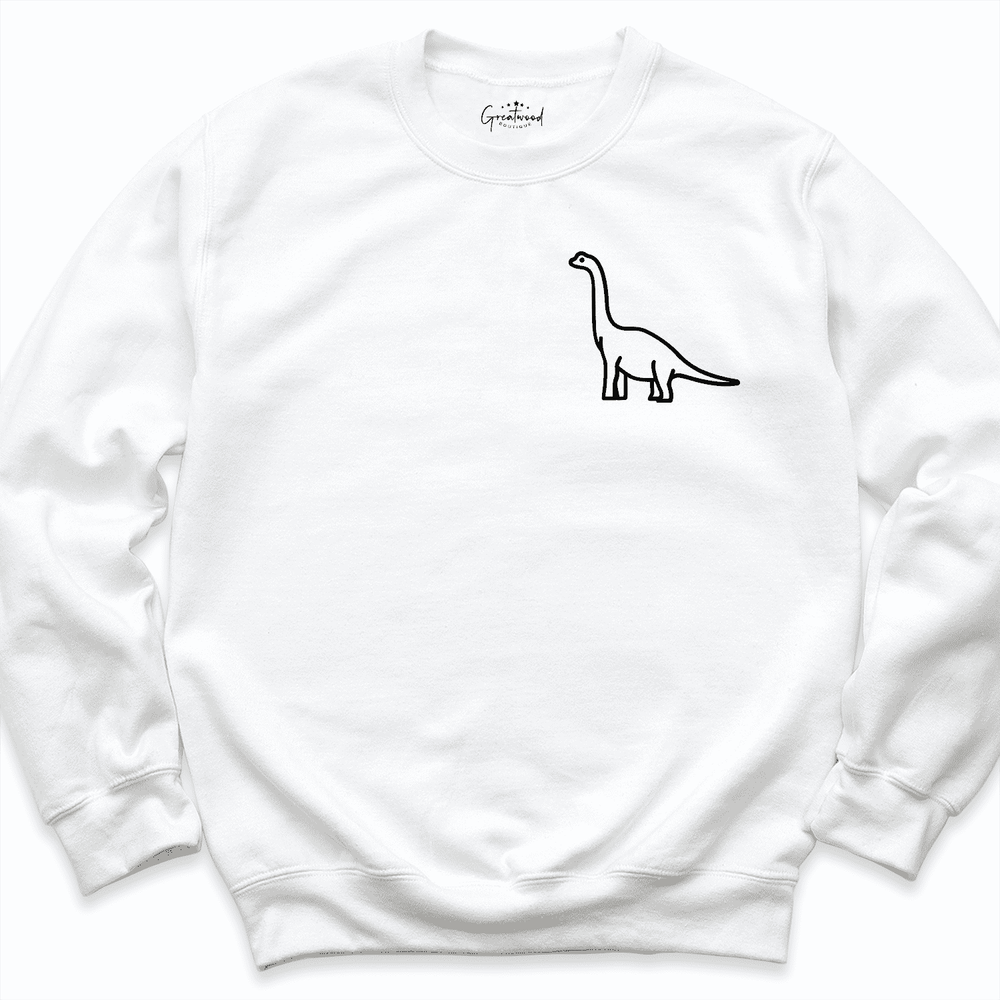 Dinosaur Sweatshirt White - Greatwood Boutique