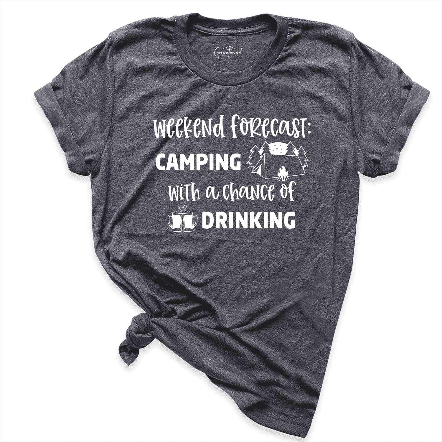 Weekend Forecast Camping Shirt D.Grey - Greatwood Boutique