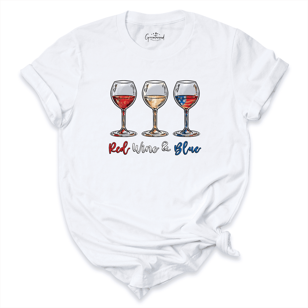 Red Wine Blue Shirt White - Greatwood Boutique