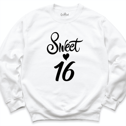Sweet 16th Sweatshirt White - Greatwood Boutique 