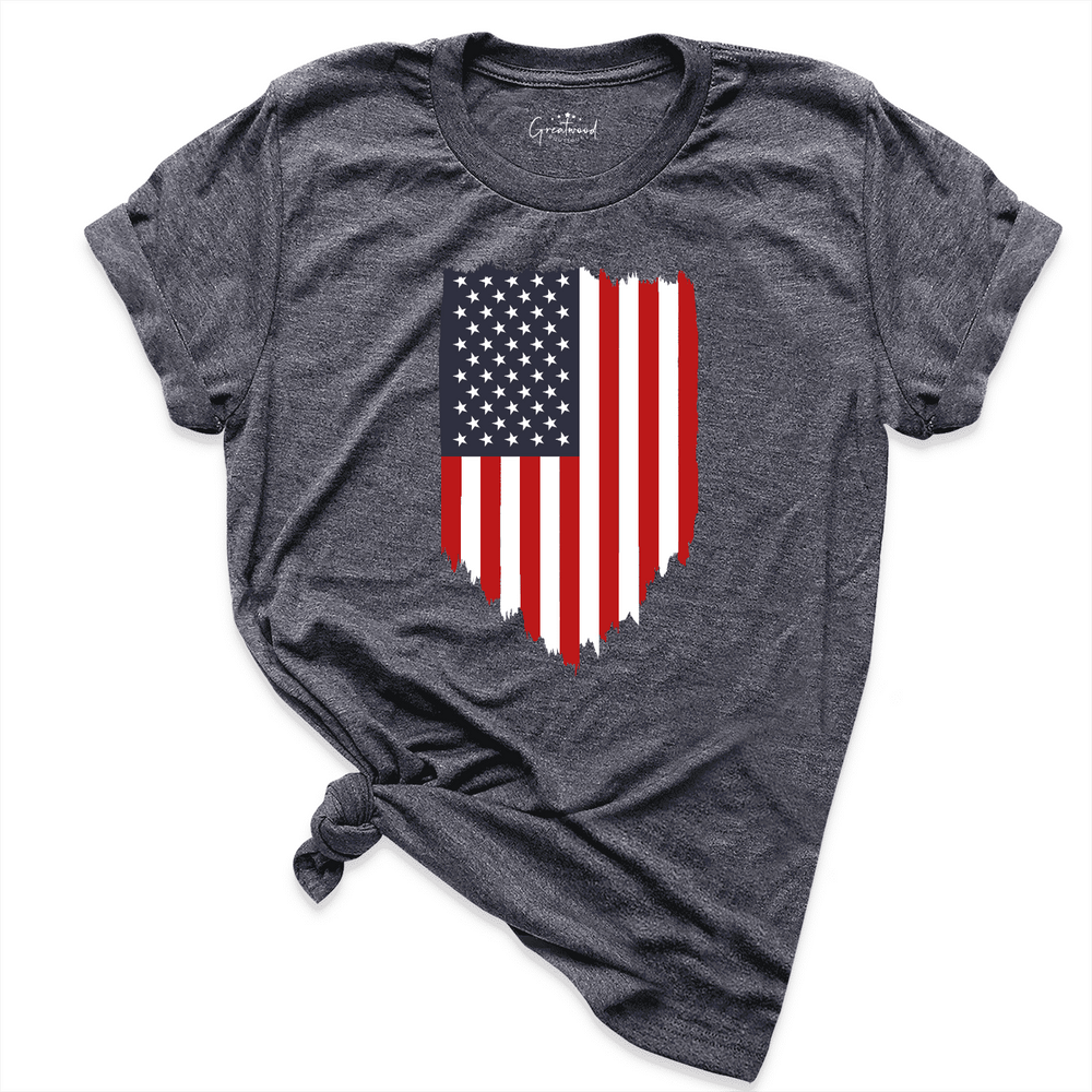 USA Flag Shirt D.Grey - Graetwood Boutique