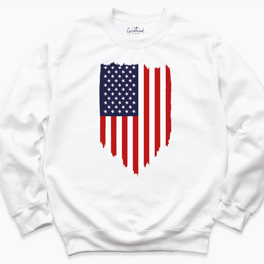 USA Flag Shirt White - Graetwood Boutique