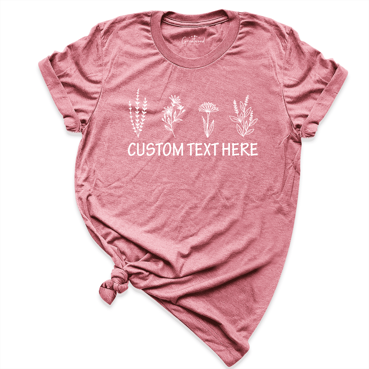 Custom Plant Shirt Mauve - Greatwood Boutique