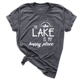 The Lake is my Happy Place Shirt D,Grey - Greatwood Boutique
