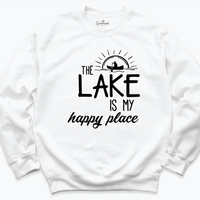The Lake is my Happy Place Shirt White - Greatwood Boutique
