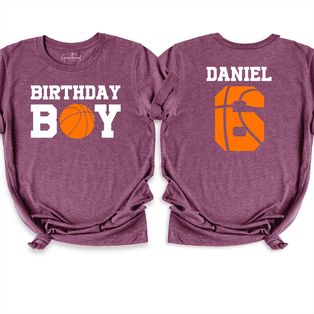 Boy Birthday shirt Maroon - Greatwood Boutique