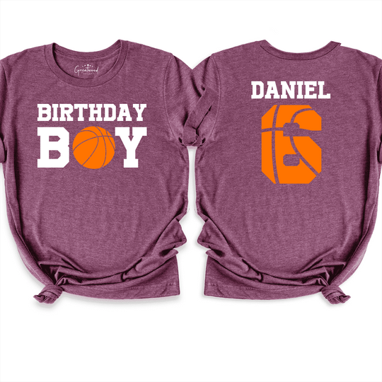 Boy Birthday shirt Maroon - Greatwood Boutique