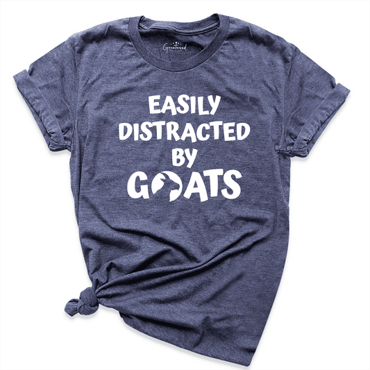 Easily Distracted By Goats Shirt Navy - Greatwood Boutique