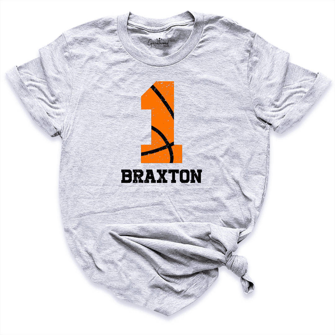 Custom Basketball Number Shirt Grey - Greatwood Boutique