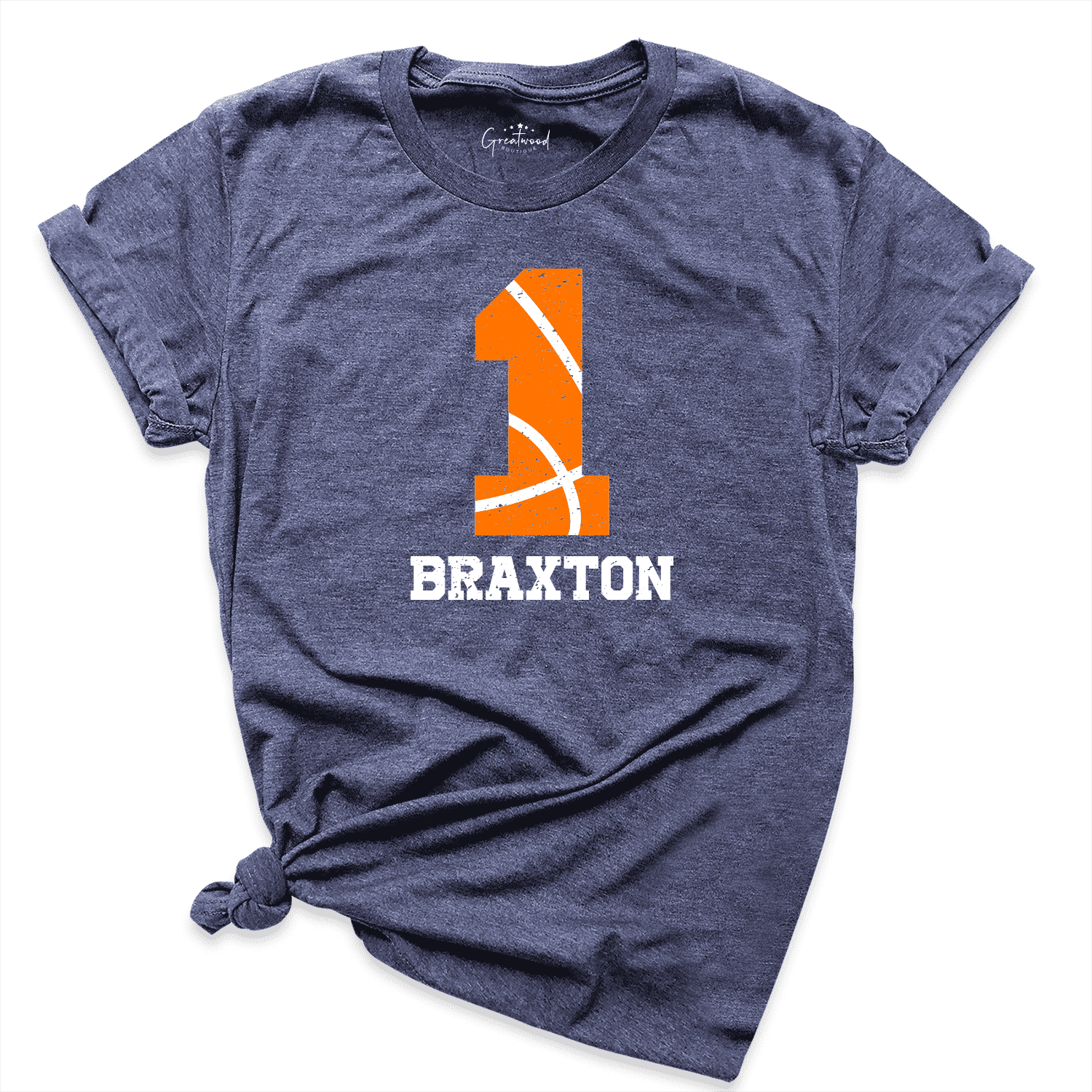 Custom Basketball Number Shirt Navy - Greatwood Boutique
