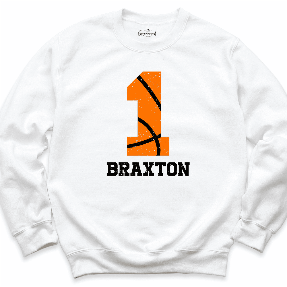 Custom Basketball Number Shirt White - Greatwood Boutique