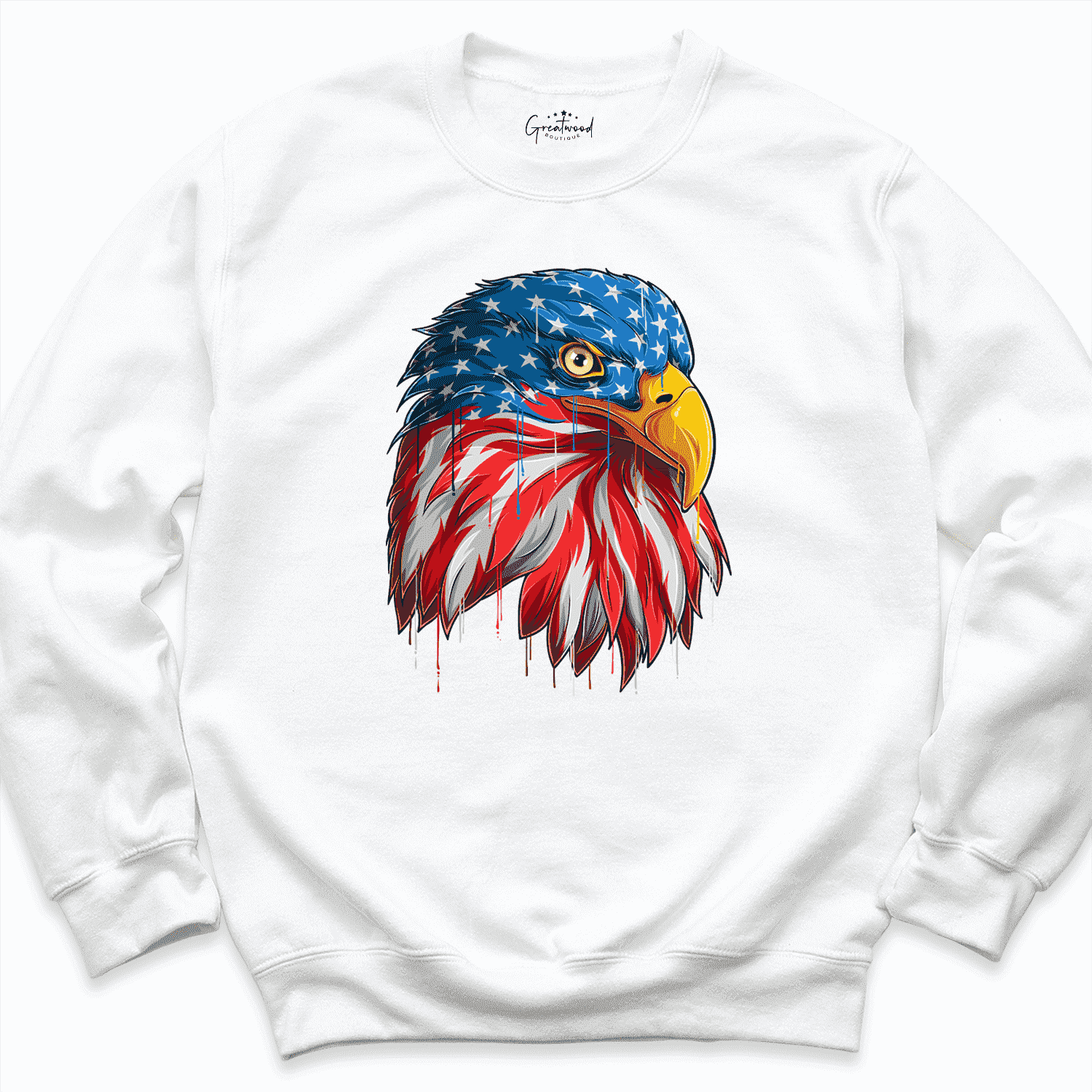 USA Eagle Shirt White - Greatwood Boutique