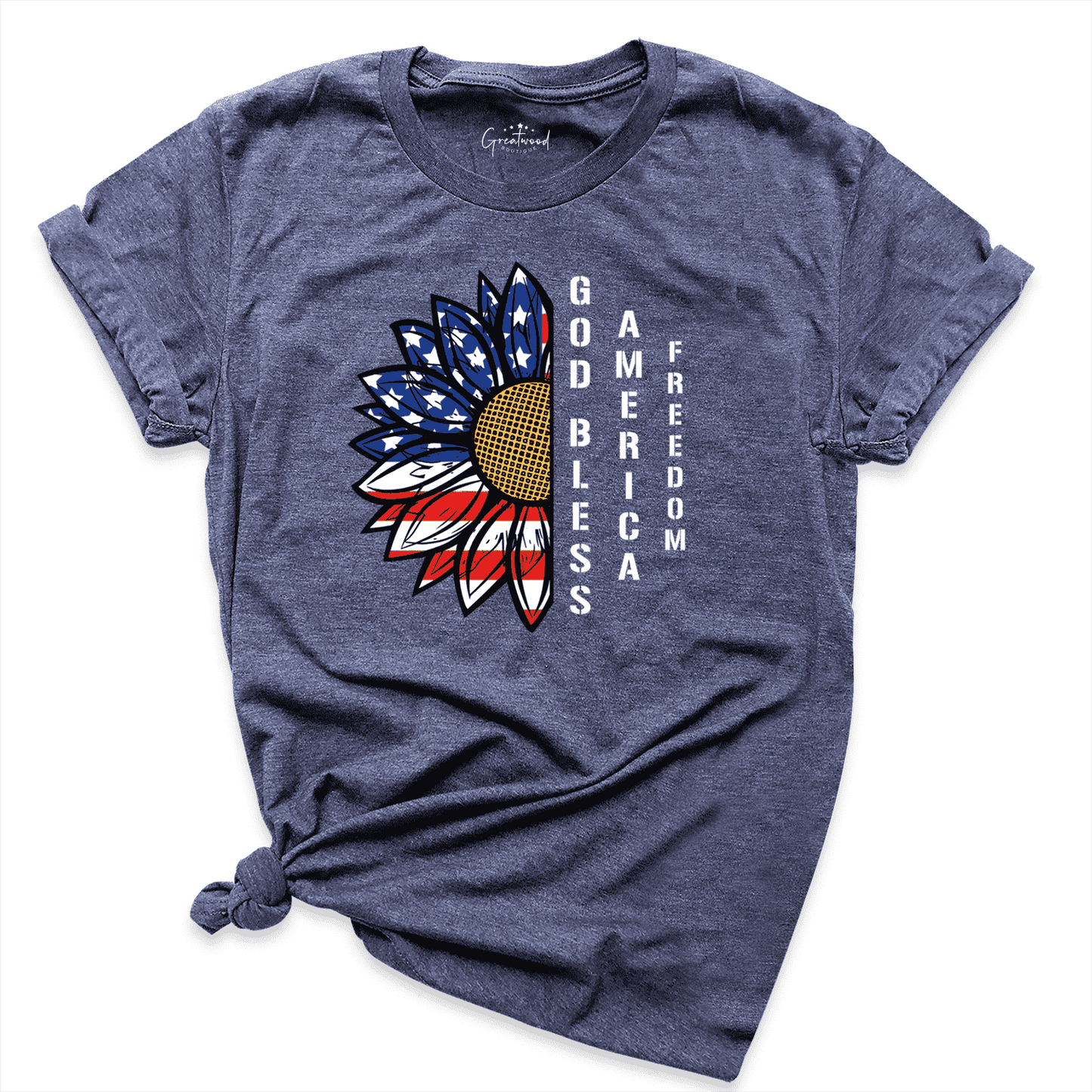 God Bless America Freedom Shirt Navy - Greatwood Boutique