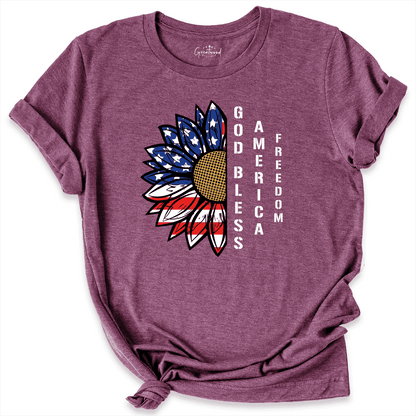 God Bless America Freedom Shirt Maroon - Greatwood Boutique