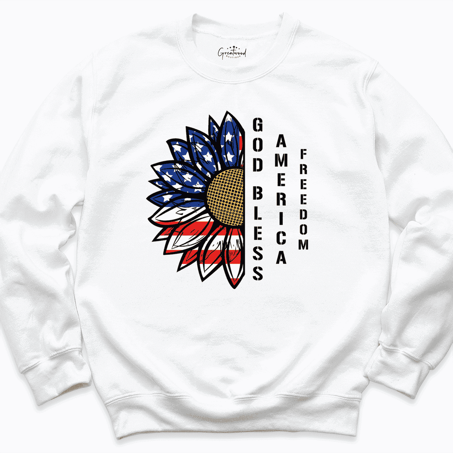 God Bless America Freedom Shirt White - Greatwood Boutique