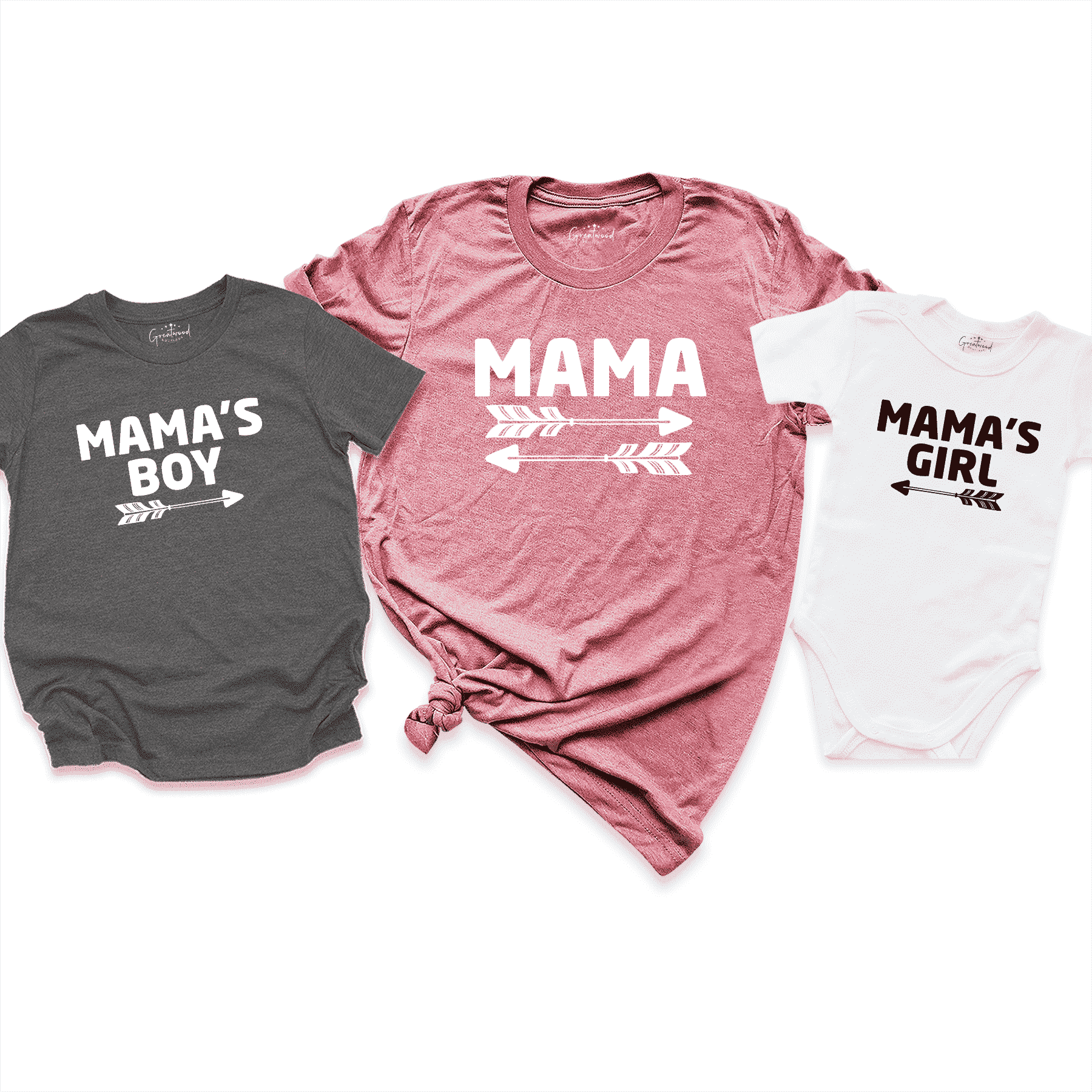 Mama's Boy & Girl Shirt Mauve - Greatwood Boutique