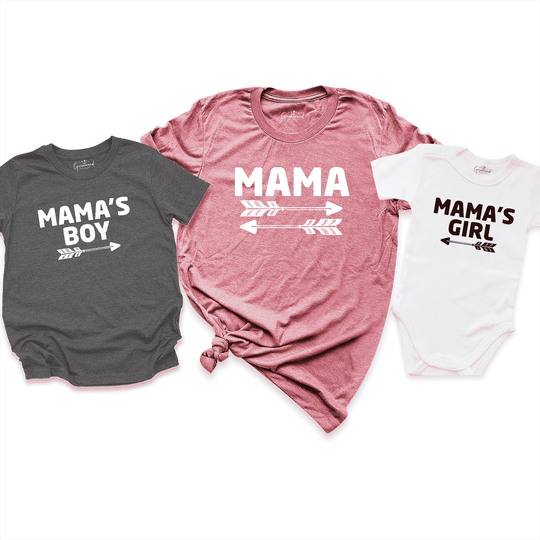 Mama's Boy & Girl Shirt Mauve - Greatwood Boutique