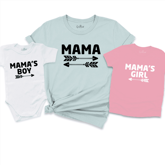 Mama's Boy & Girl Shirt Blue - Greatwood Boutique